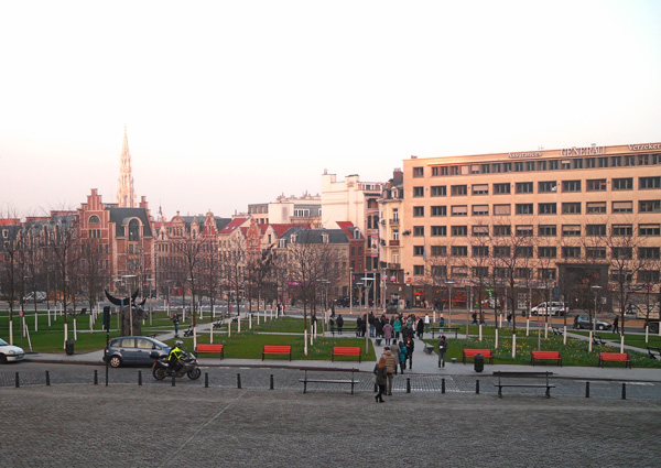 парк перед собором Святого Михаила, Брюссель