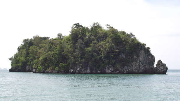 Островок-скала в виде черепахи