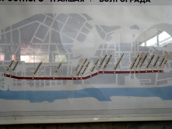 схема волгоградского трамвая