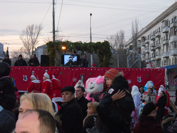 Первый парад Дедов Морозов в Волгограде